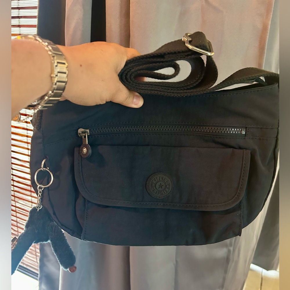 Kipling Navy Blue Nylon Crossbody Bag with Keychain, See all photos for details